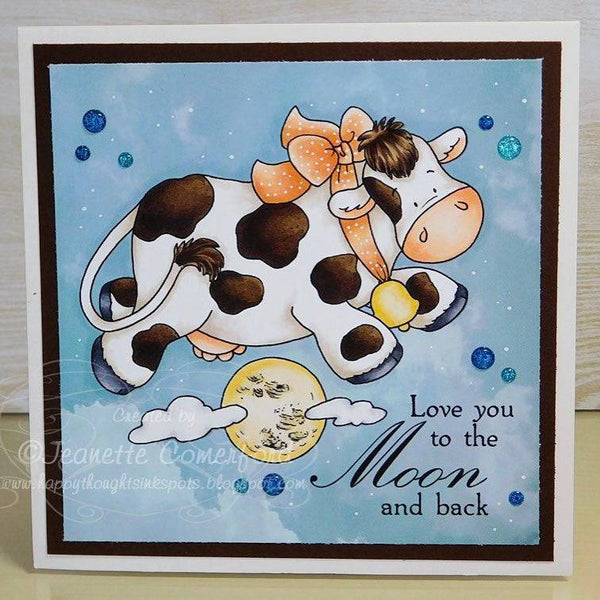 Over The Moon Cow - Digital Stamp - Whimsy Stamps