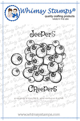 **NEW Jeepers Creepers Rubber Cling Stamp - Whimsy Stamps