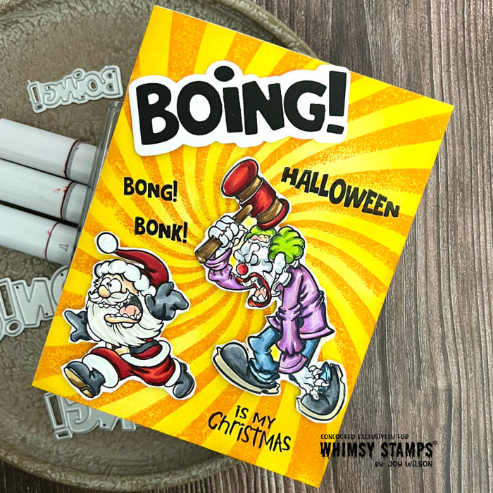 Boing! Word and Shadow Die Set - Whimsy Stamps