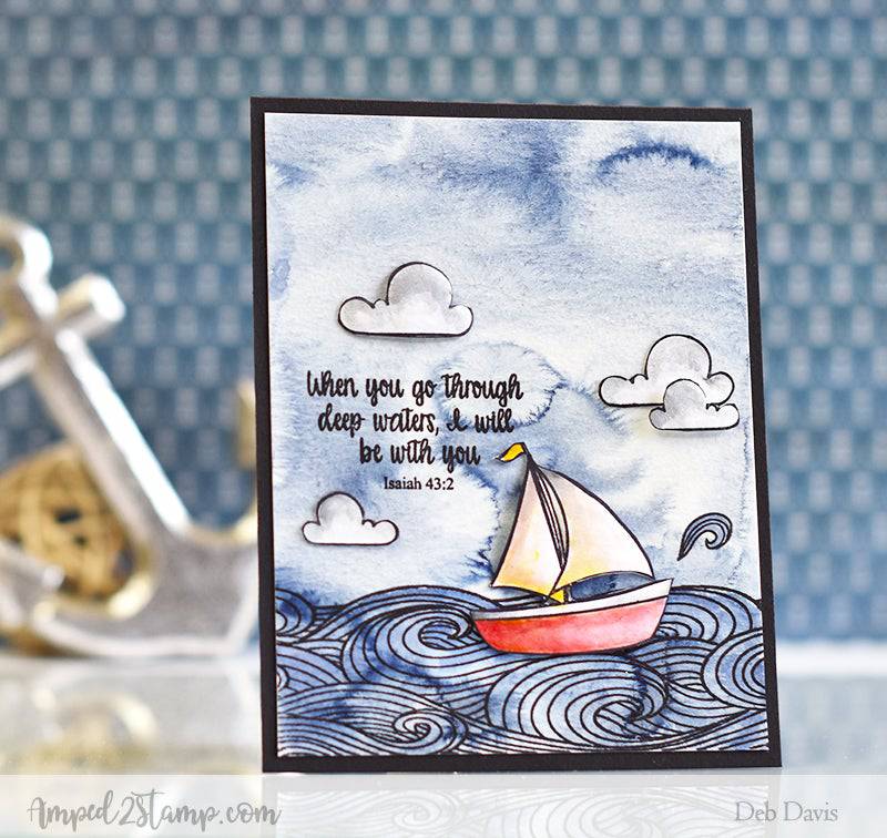 Stained Glass Scripture Sentiments Clear Stamps - Whimsy Stamps