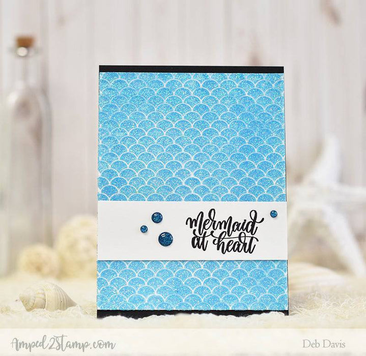Mermaid Scales Stencil - Whimsy Stamps