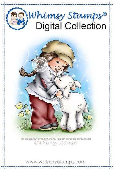 Lamb Hugs - Digital Stamp - Whimsy Stamps