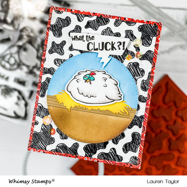 What the Cluck Outlines Die Set - Whimsy Stamps