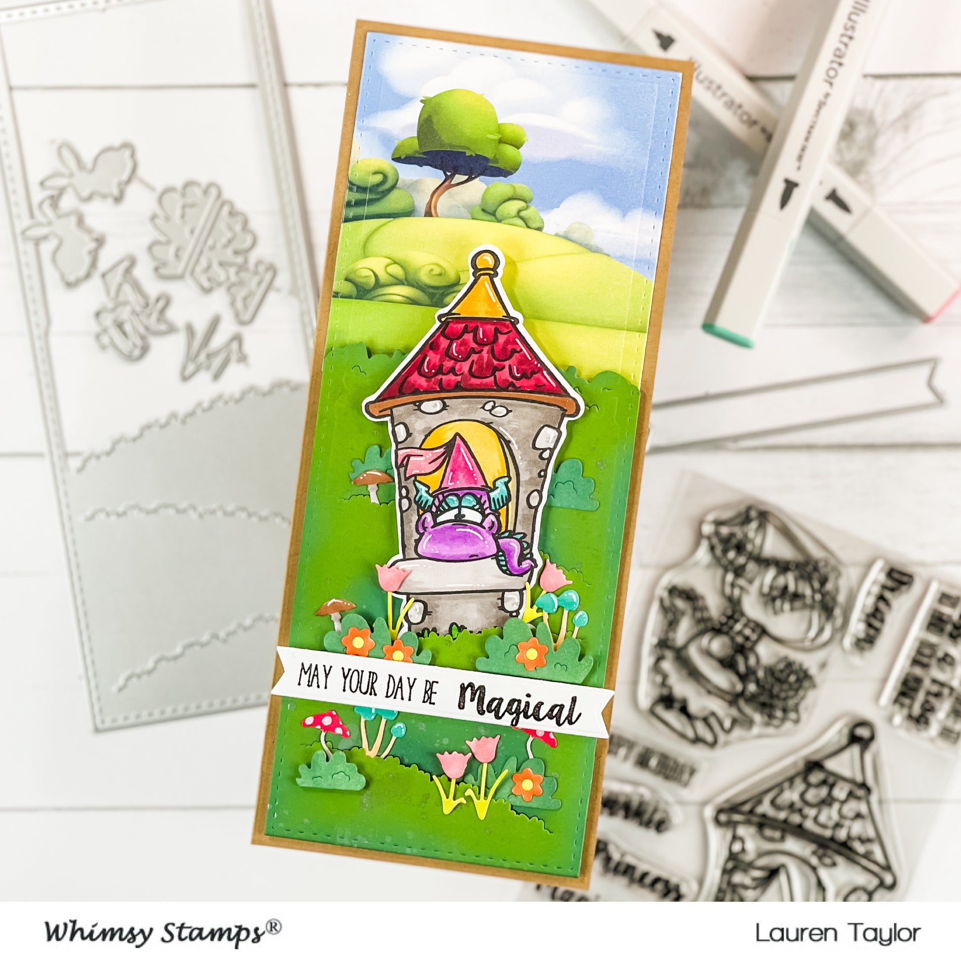 **NEW Princess Dragons Clear Stamps - Whimsy Stamps