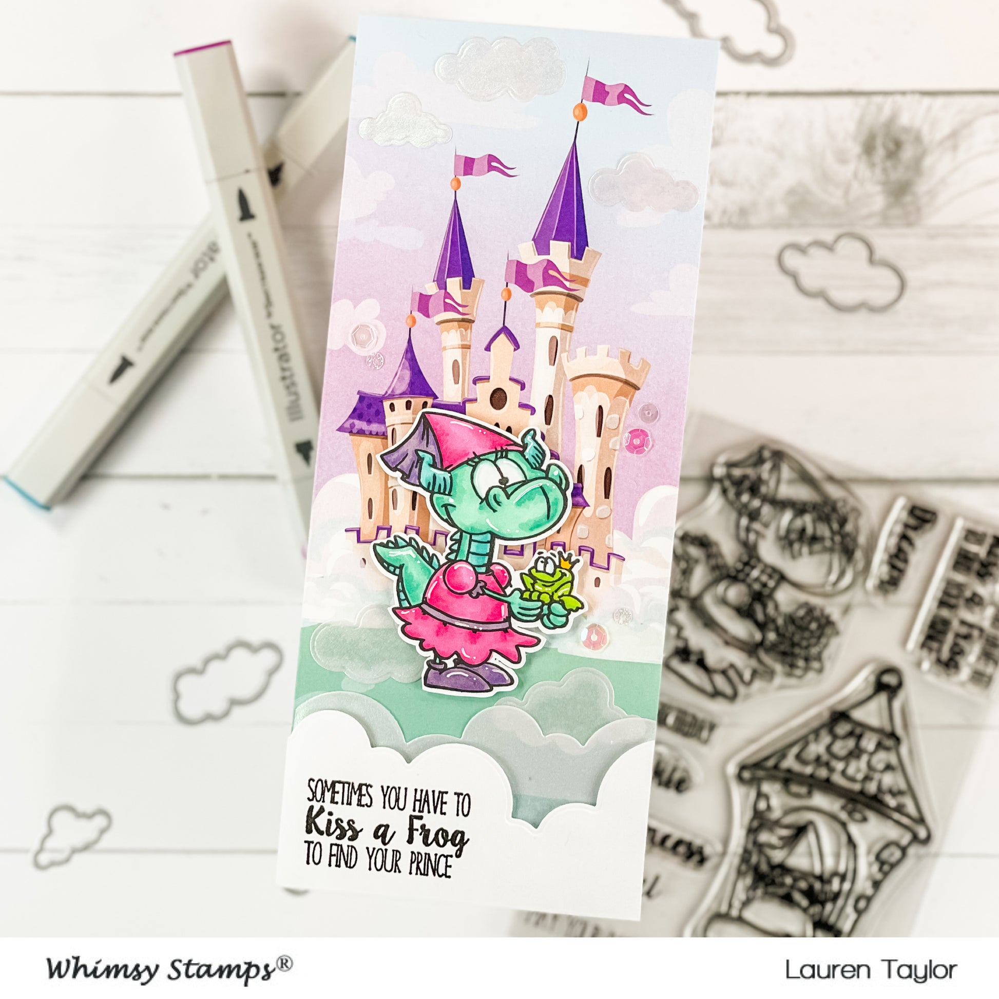 **NEW Slimline Paper Pack - Enchanted Kingdom - Whimsy Stamps