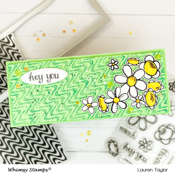 **NEW FaDoodle Flowers Clear Stamps - Whimsy Stamps