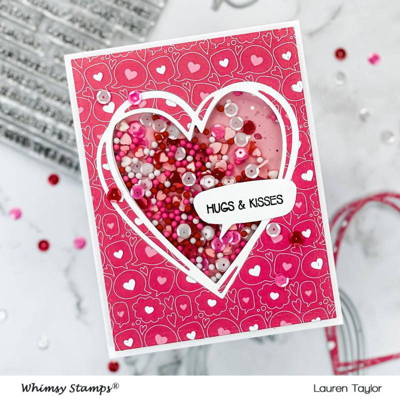 Connected Hearts Frame Die - Whimsy Stamps