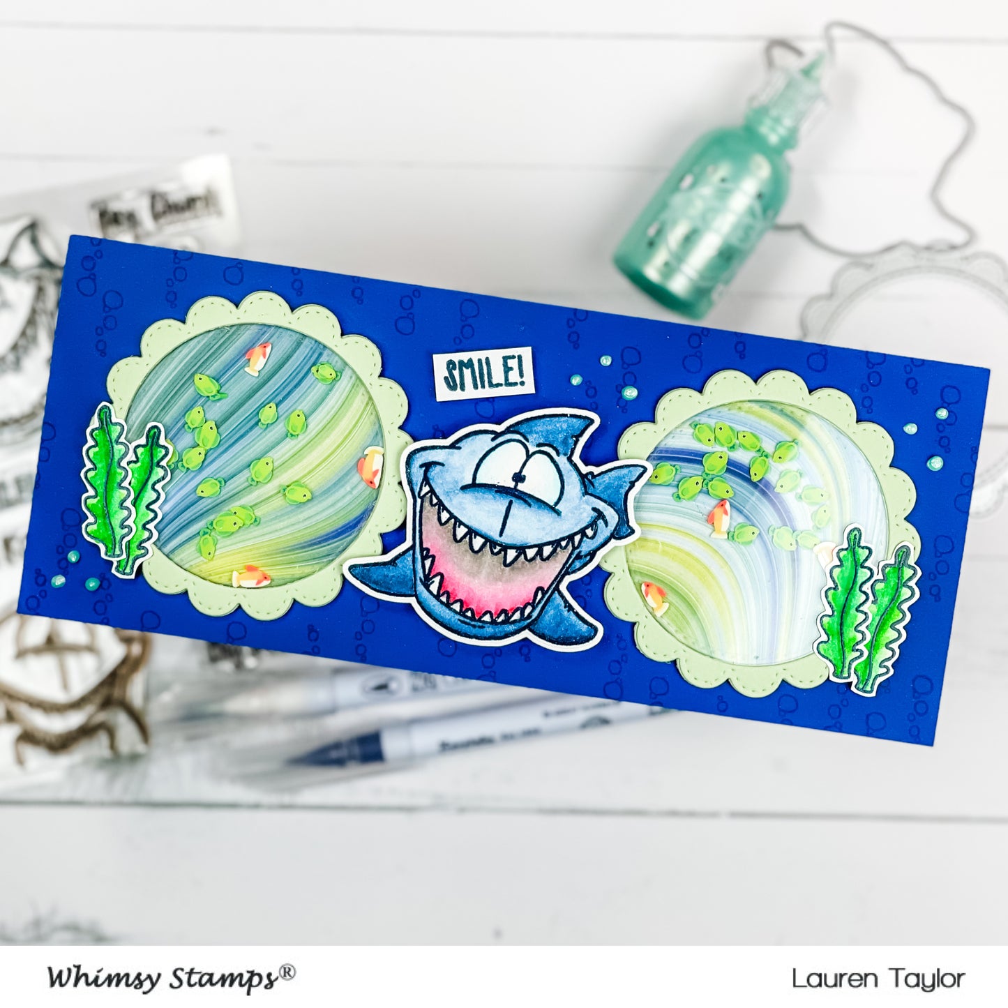 **NEW Lookin' Shark Clear Stamps - Whimsy Stamps