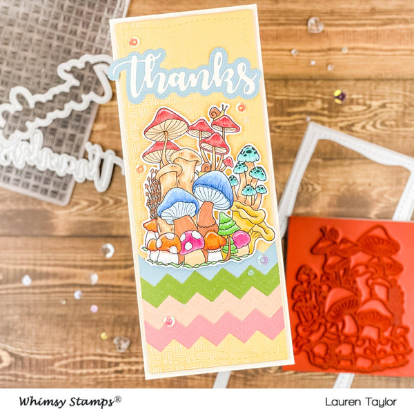 Mushroom Mash Up Rubber Cling Stamp - Whimsy Stamps