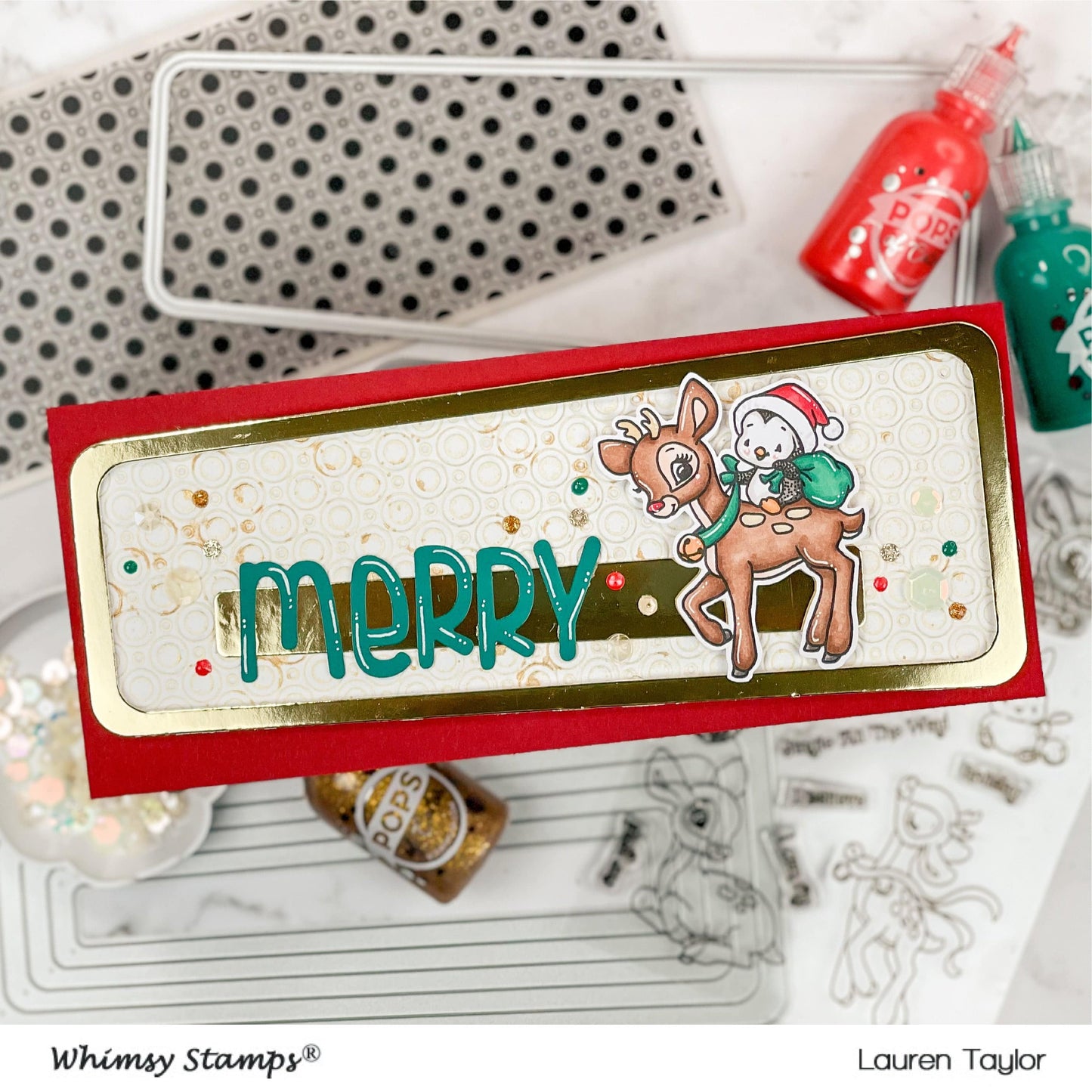 Christmas Deer Clear Stamps - Whimsy Stamps