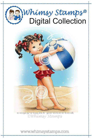 Lexi's Beach Ball - Digital Stamp