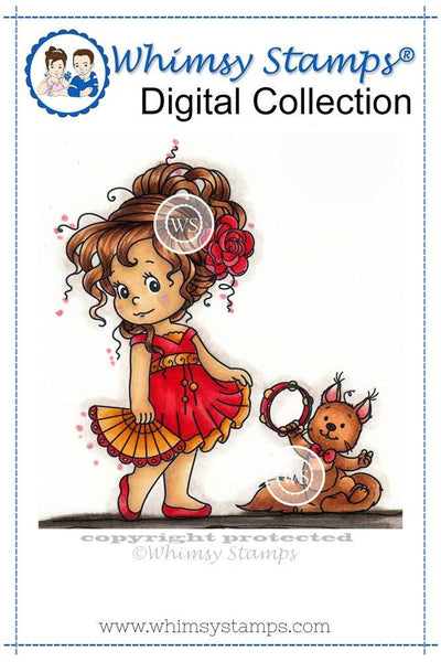 Loli's Dance - Digital Stamp - Whimsy Stamps