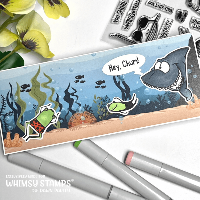 Lookin' Shark Clear Stamps - Whimsy Stamps
