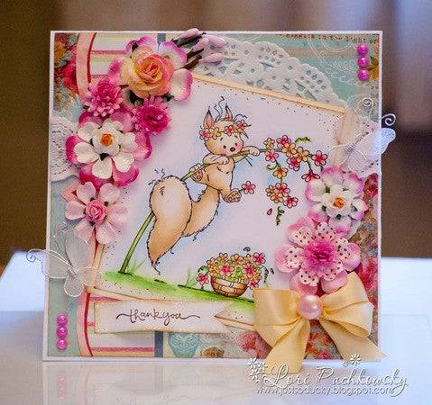 Fluffy Hanging in There - Digital Stamp - Whimsy Stamps