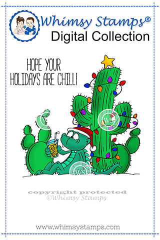 Lounge Lizard - Digital Stamp - Whimsy Stamps