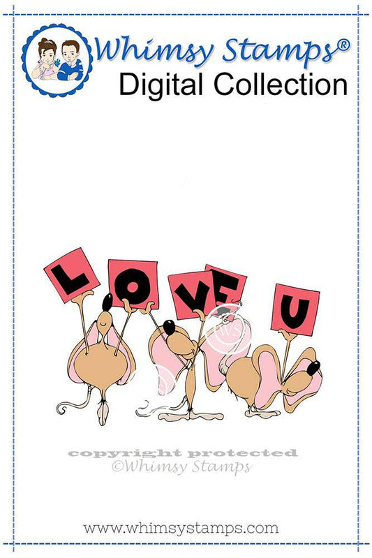Love U Mice - Whimsy Stamps