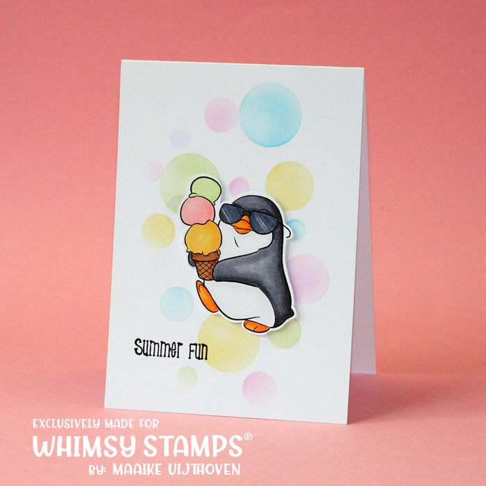 Ice Cream Penguin - Digital Stamp - Whimsy Stamps