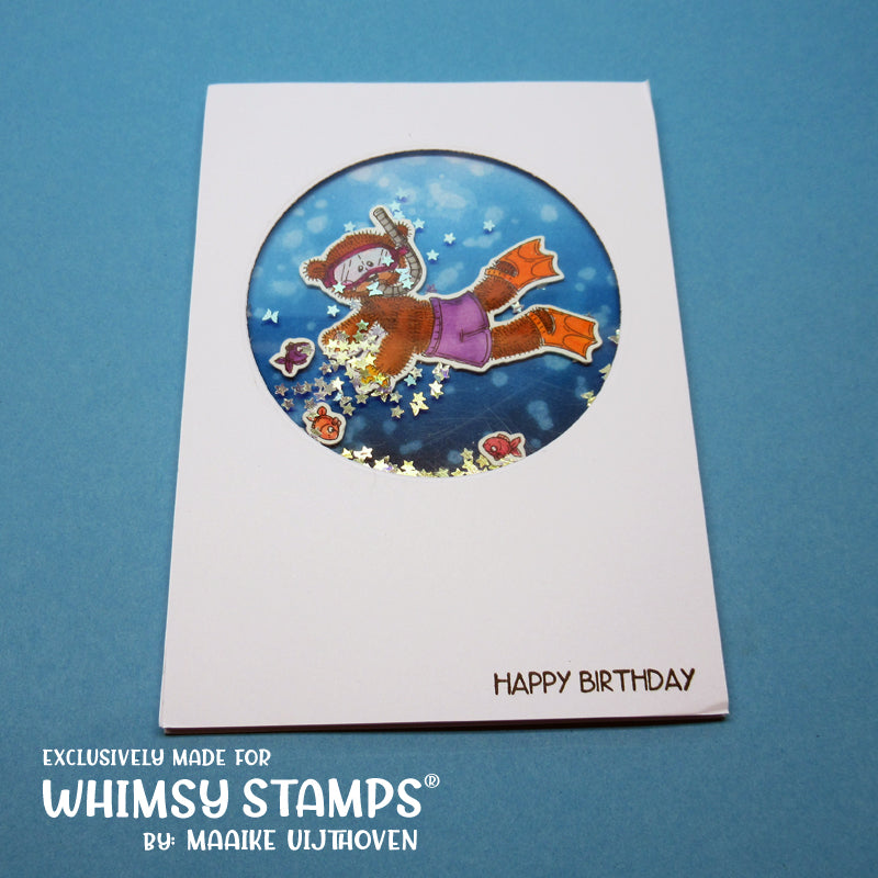 Scuba Bear - Digital Stamp - Whimsy Stamps