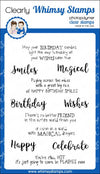 Magical Birthday Wishes Clear Stamps - Whimsy Stamps