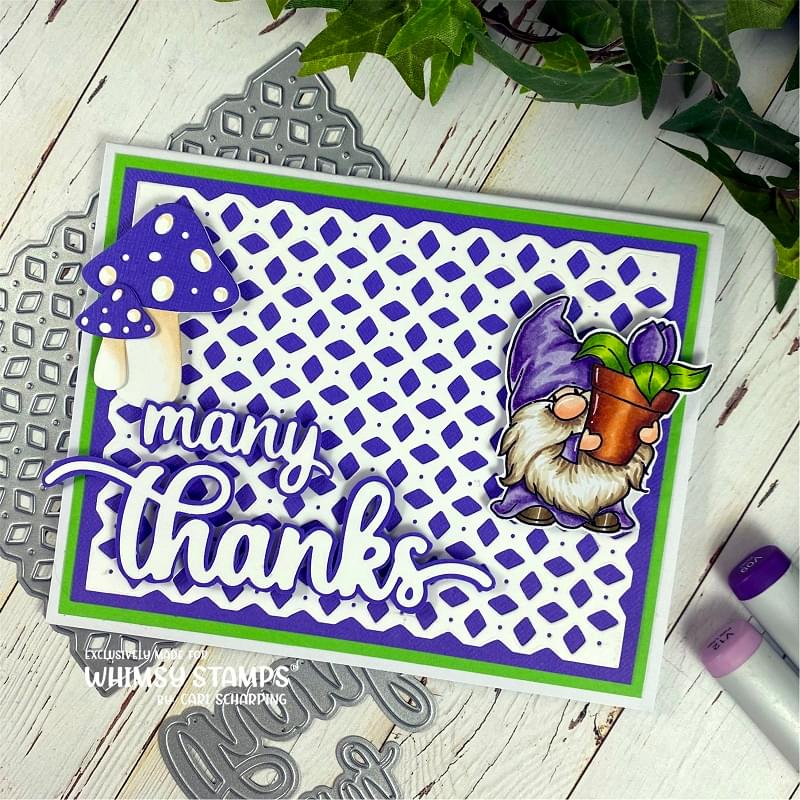 **NEW Many Thanks Word Die - Whimsy Stamps