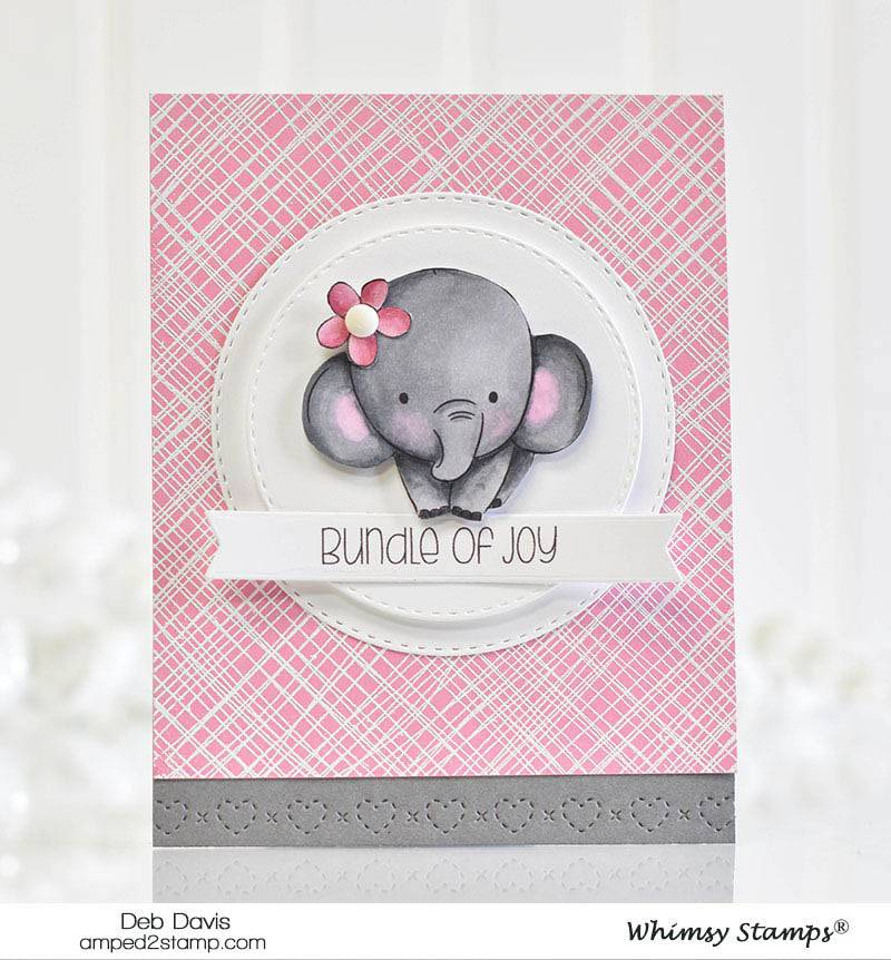 Messy Mesh Background Rubber Cling Stamp - Whimsy Stamps