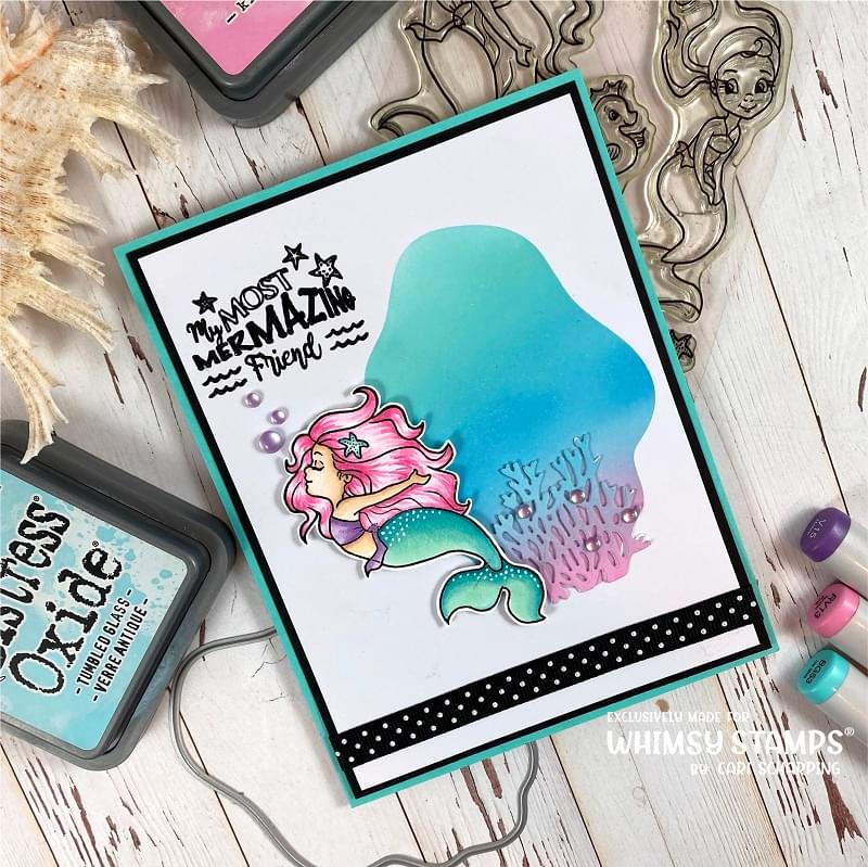 **NEW Mermaid Moments Sentiments Clear Stamps - Whimsy Stamps