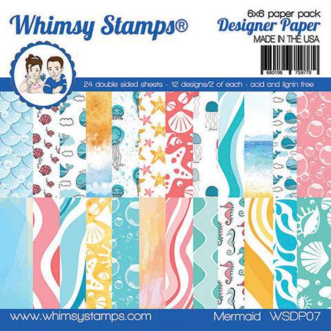 6x6 Paper Pack - Mermaid - Whimsy Stamps