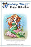 Mermaid Isabelle - Digital Stamp - Whimsy Stamps