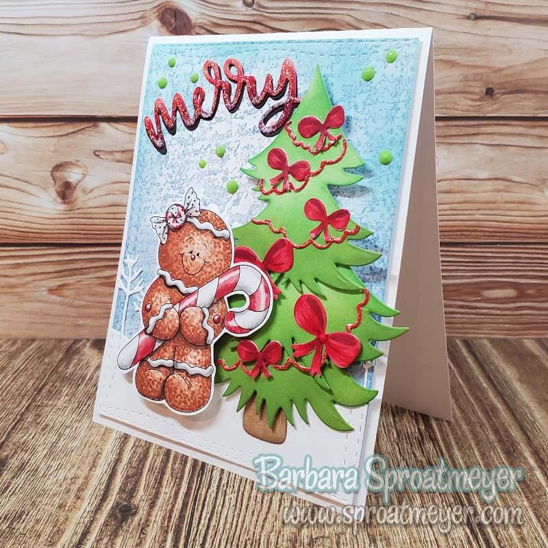 Merry and Bright Word and Shadow Die Set - Whimsy Stamps