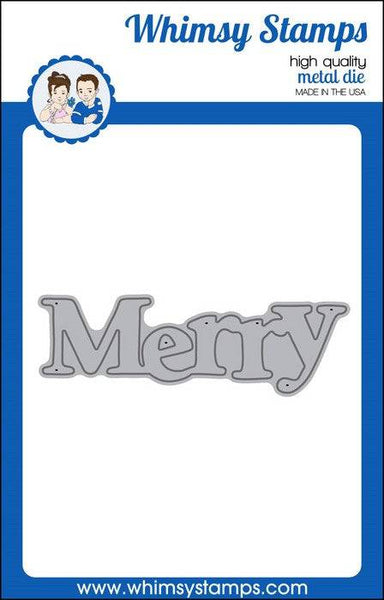 Merry Large Word Die - Whimsy Stamps