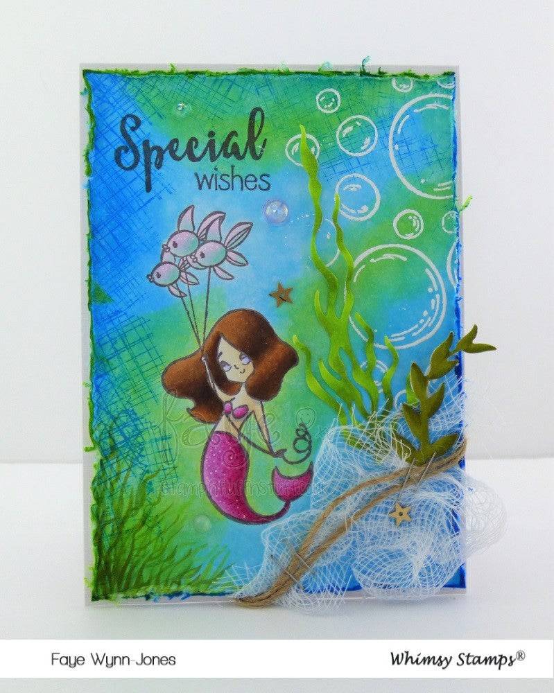 Messy Mesh Background Rubber Cling Stamp - Whimsy Stamps