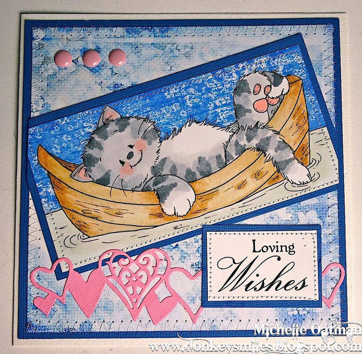Kitty Floats - Digital Stamp - Whimsy Stamps