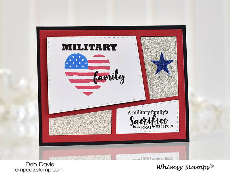 Military Family Clear Stamps - Whimsy Stamps