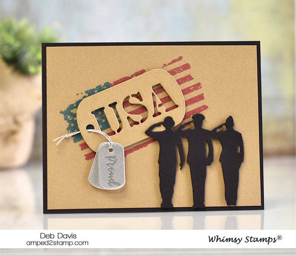 Military Heroes Clear Stamps - Whimsy Stamps