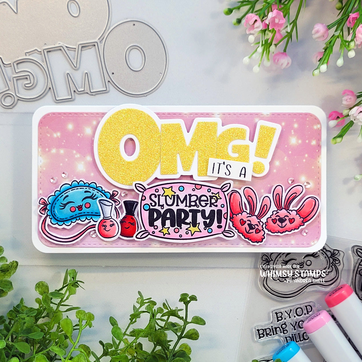**NEW Mini Slim Rounded Stitched Die Set - Whimsy Stamps