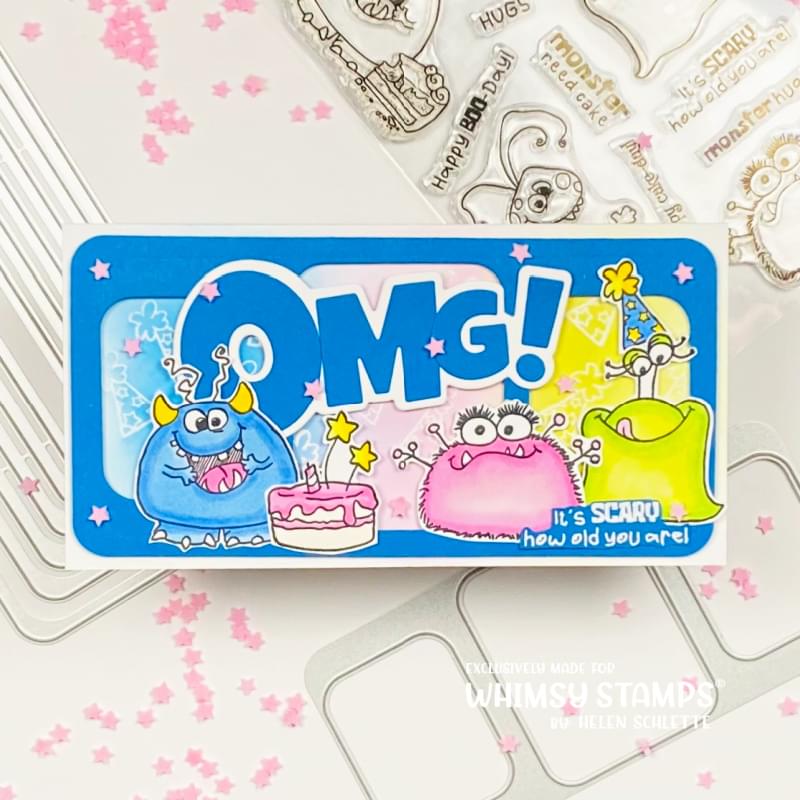 **NEW Monster Birthday Clear Stamps - Whimsy Stamps