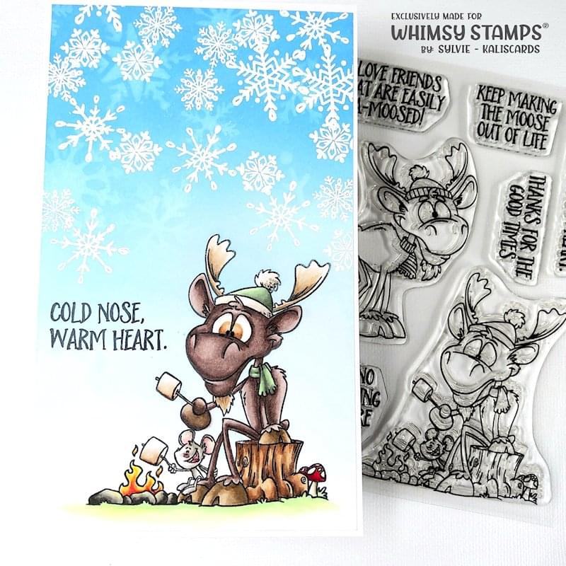 **NEW Moose You Clear Stamps - Whimsy Stamps