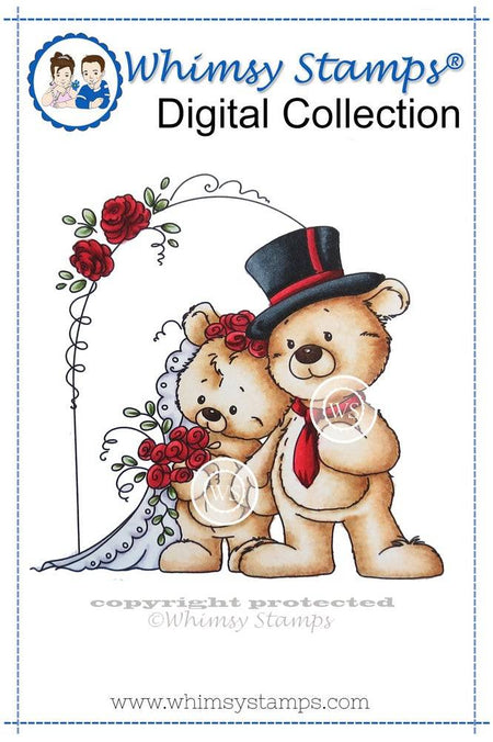 Mr. and Mrs. Teddy - Digital Stamp - Whimsy Stamps