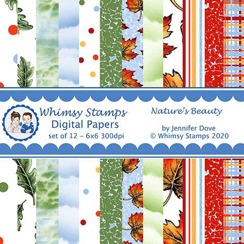 Natures Beauty - Digital Papers - Whimsy Stamps