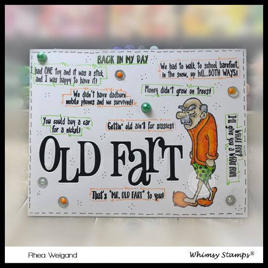 Old Geezer Clear Stamps - Whimsy Stamps