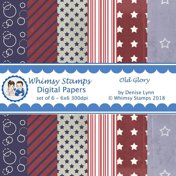 Old Glory Papers - Digital Papers - Whimsy Stamps