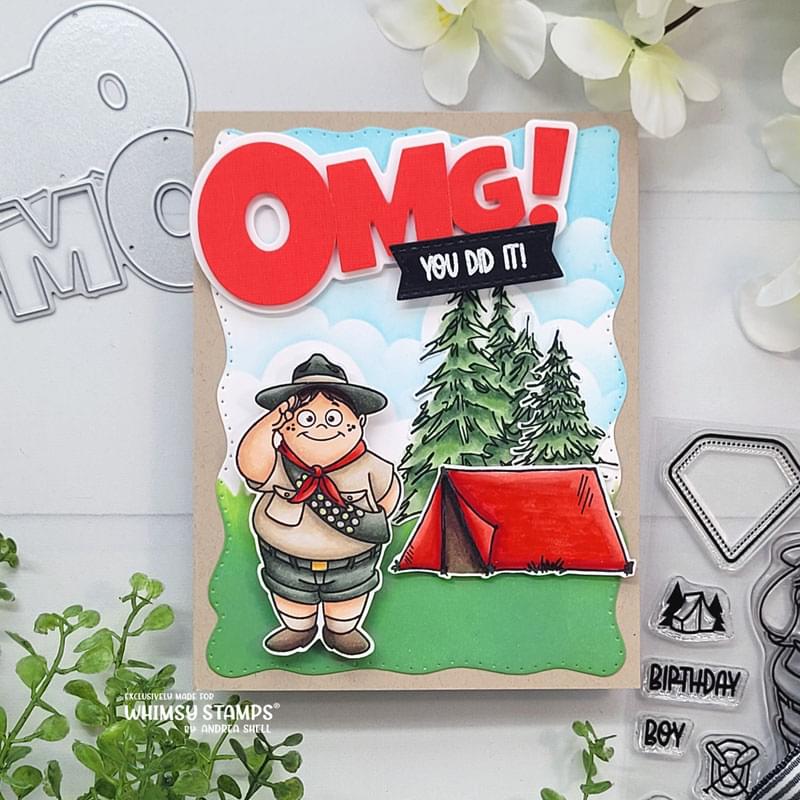OMG! Word and Shadow Die Set - Whimsy Stamps