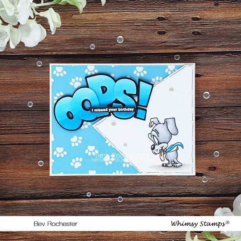 Oops Word and Shadow Die Set - Whimsy Stamps