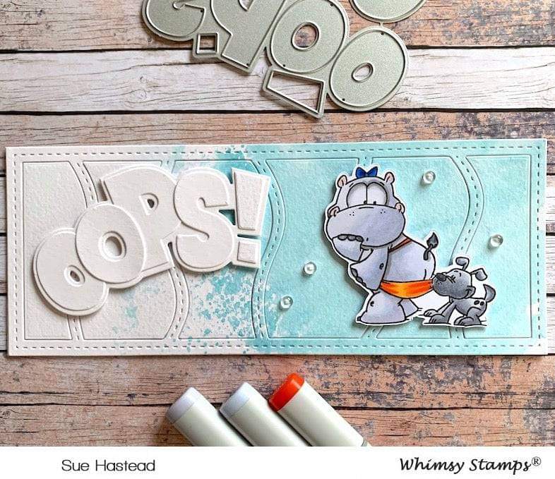 Oops Word and Shadow Die Set - Whimsy Stamps