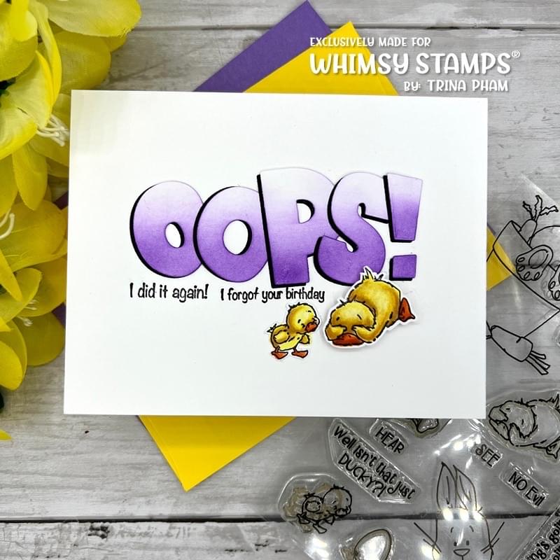 Oops Word and Shadow Die Set - Whimsy Stamps