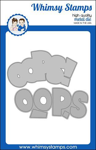 Oops Word and Shadow Die Set - Whimsy Stamps