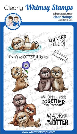**NEW Otter Variety 2 Clear Stamps - Whimsy Stamps
