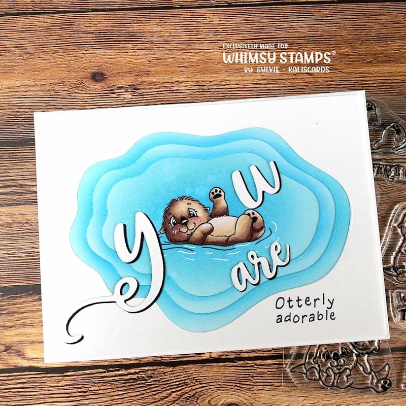 **NEW Otter Variety 2 Clear Stamps - Whimsy Stamps