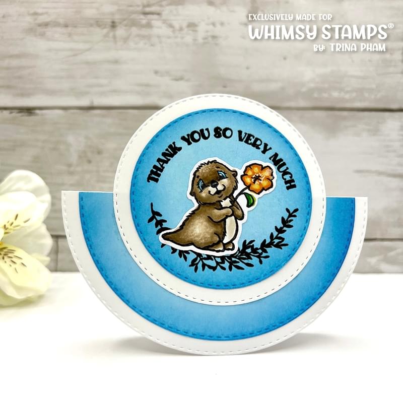**NEW Otter Variety 2 Clear Stamps - Whimsy Stamps