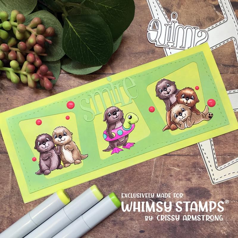 Otter Variety 2 Clear Stamps - Whimsy Stamps